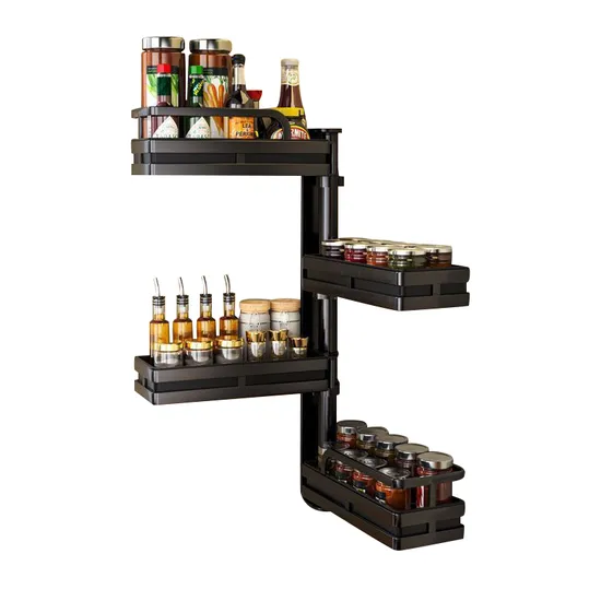 주방용 휴대용 금속 벽 양념 선반